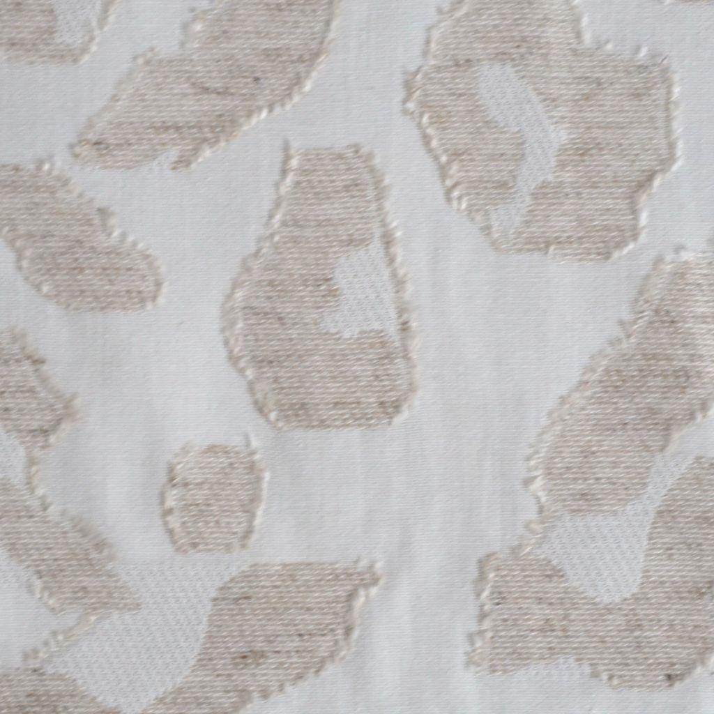 Viskose-Leinenstoff Jacquard Leo hell beige